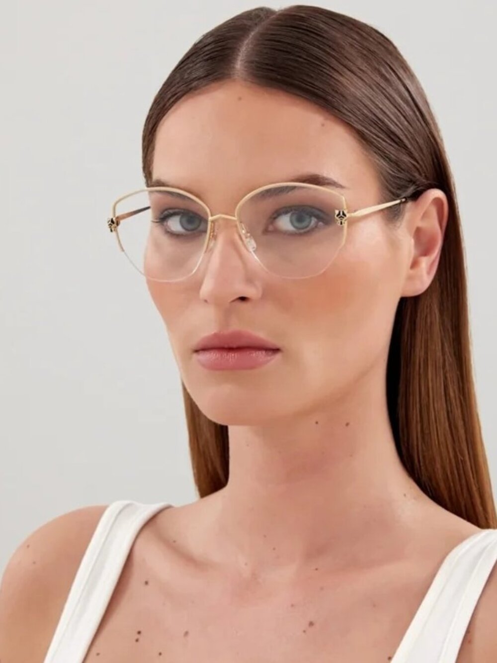 New Cartier CT0370O 001 Gold Women Eyeglasses